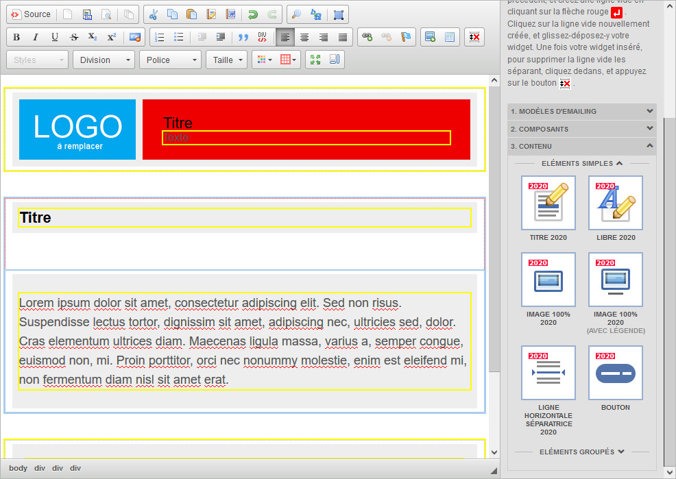 Contenu - Deuxième module ajouté